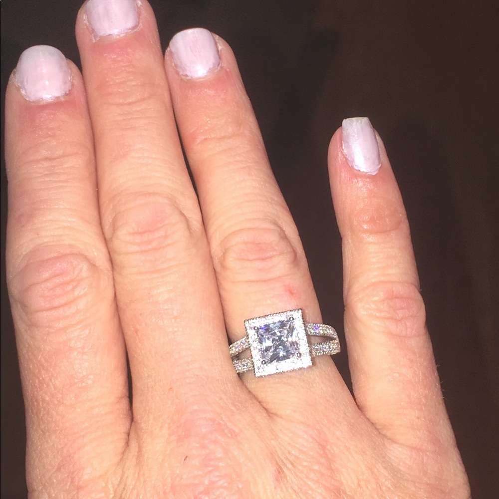 NWOT Princess Cut Cubic Zirconia Engagement